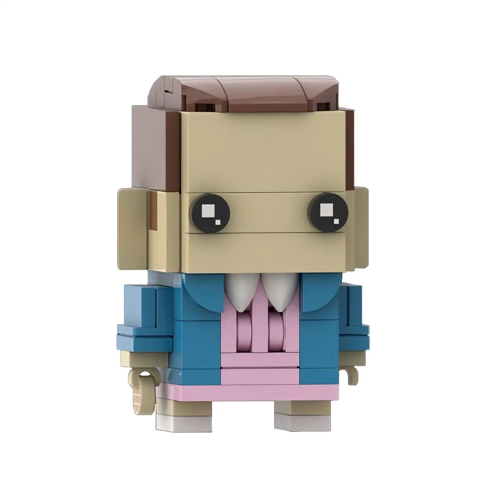 Stranger things lego action character square head assembly toy gift.